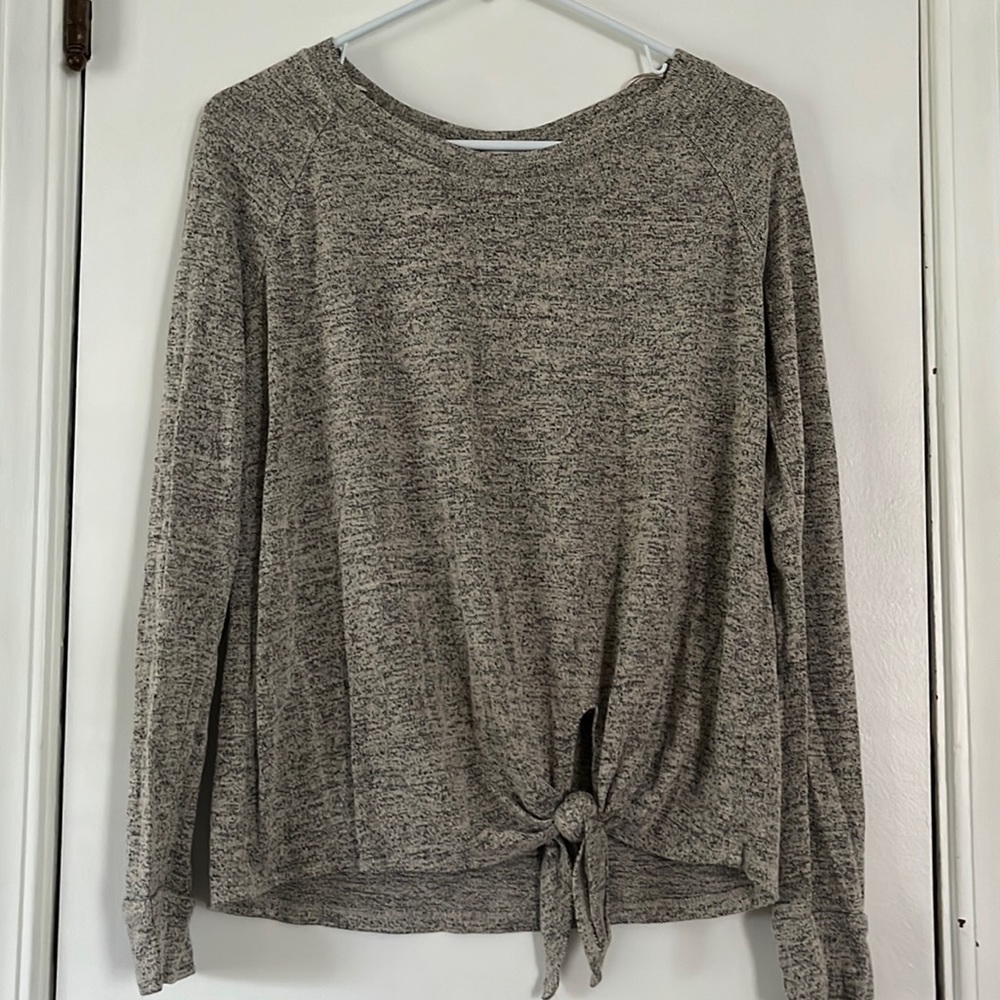 Billie Tie Front Brushed Knit Top
